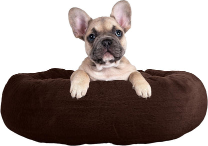 PETMAKER Dog Bed - Donut Pet Bed for Medium Pets - Dog Bed with Removable Washable Cover and Anti-Slip Bottom - Puppy Essentials (Dark Brown)10