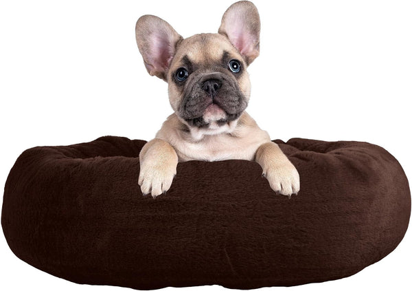 PETMAKER Dog Bed - Donut Pet Bed for Medium Pets - Dog Bed with Removable Washable Cover and Anti-Slip Bottom - Puppy Essentials (Dark Brown)10