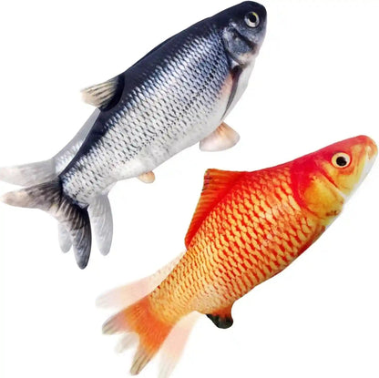 Tocirelo Cat Toys Flopping Fish with Catnip, Moving Cat Toy Interactive for Indoor Cats, Kitten Kicker Floppy Dog Toy, 11" Electric Realistic Plush Wiggle Fish for Kitty Exercise11