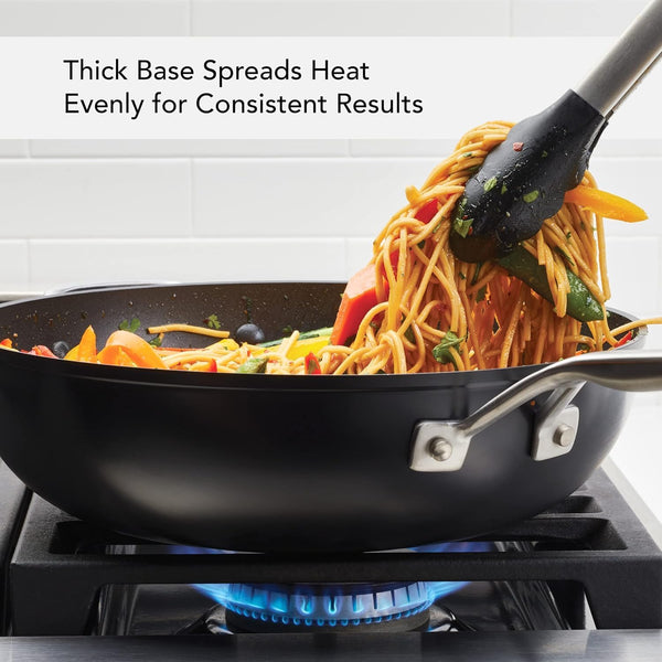 Kitchenaid Hard-Anodized Induction Nonstick Stir Fry Pan/Wok with Helper Handle, 12.25-Inch, Matte Black4