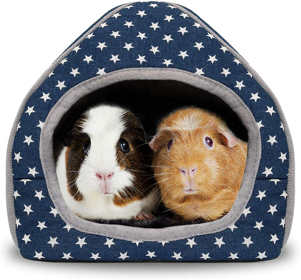 BWOGUE Guinea Pig Bed Hideout, Washable Hamster Cave for Small Animals | Removable Cushion for Cleaning, Warm Fleece Nest, Washable Bed, 10.23 X 10.23 X 11 In, Dwarf Rabbits Hedgehogs1