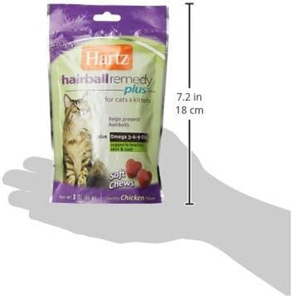 Hartz Hairball Remedy plus Chicken Flavored Soft Chews for Cats and Kittens4