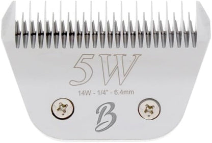 Detachable a Series Wide 30 Blades for Dog Grooming Cuts Length 1/50" - 0.5Mm Japanese Carbonized Steel Wide Grooming Blades Compatible A5 Series Wide Clippers for Dogs(30W)10