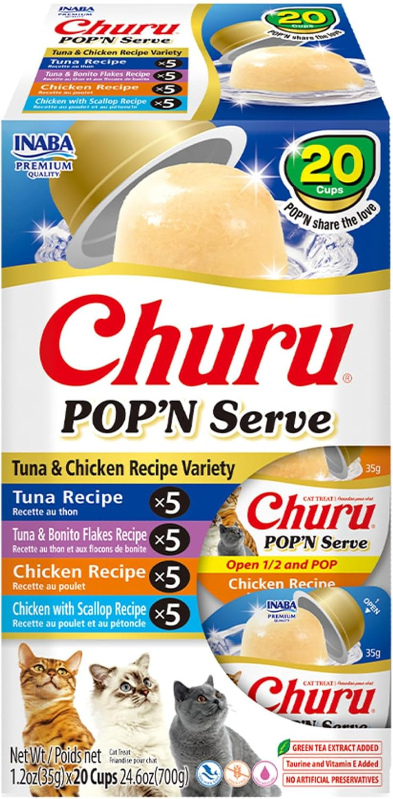 inaba-churu-popn-serve-lickable-cat-treats-tuna-variety-10ct-immune-support-90-moisture-16-calories-soft-jelly-easy-serve-cup-grain-free-10-x-1-2-oz-cups