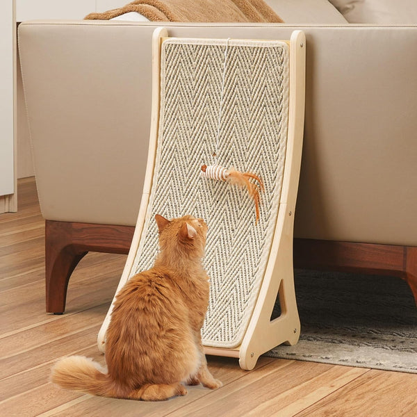 PETKARAY Couch Corner Cat Scratcher, 28.5" Sisal Scratching Post for Cats | Corner Wall Scratch Pad for Furniture Protection, Large Vertical Cat Scratching Post with Plush Base11