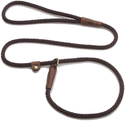 Mendota Pet Slip Leash - Dog Lead and Collar Combo - Made in the USA - Mocha, 3/8 in X 6 Ft - for Small/Medium Breeds57