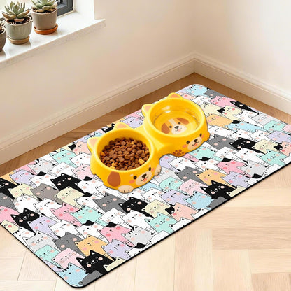Pet Feeding Mat for Floors Cat Food Mat Waterproof Dog Food Mat and Water Absorbent Quick Dry Non Slip Mat for Cat Bowls29