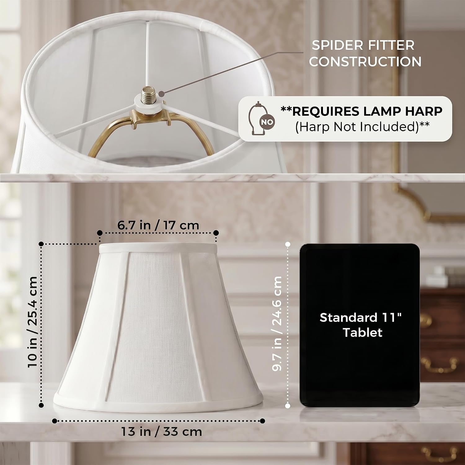 white-bell-lamp-shades-set-of-2-6-7-top-x-13-bottom-x-10-height-fabric-replacement-lampshades-for-table-lamps-spider-fitter-shades-for-home-decoration-in-living-room-bedroom-assembly-required