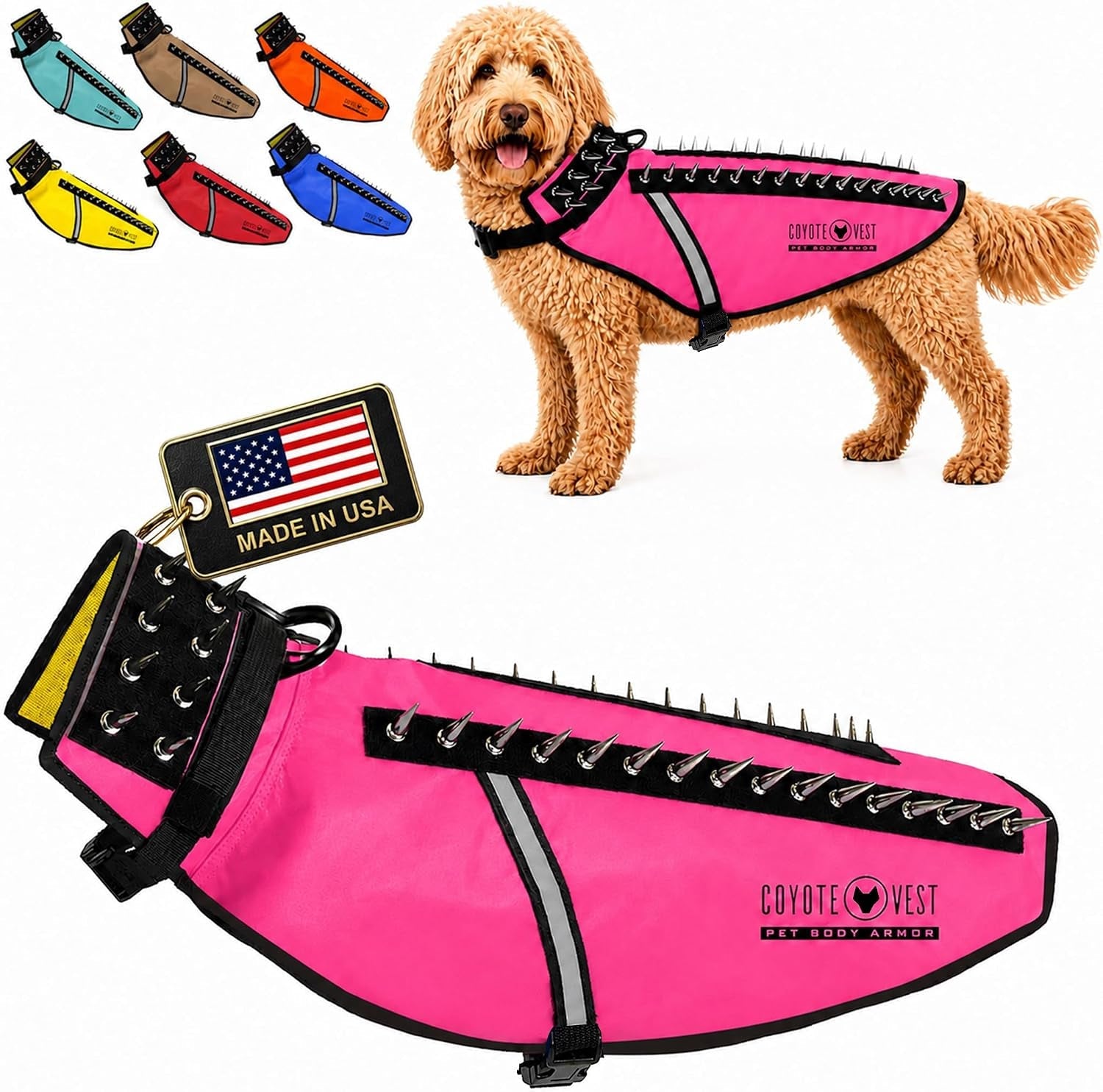 coyotevest-dog-harness-stab-resistant-coyote-vest-small-neon-pink-reflective-stab-resistant-vest-helps-protect-small-dogs-from-coyotes-aggressive-dogs-and-birds-of-prey-made-in-the-usa