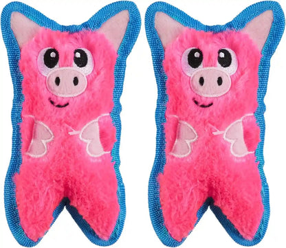 Outward Hound Durablez Minis – Squeaky Plush Dog Toy, No Stuffing for Less Mess, Interactive & Tough, Jumbo Squeaker, Puppies & Small Dogs, Pig, 6.8"13