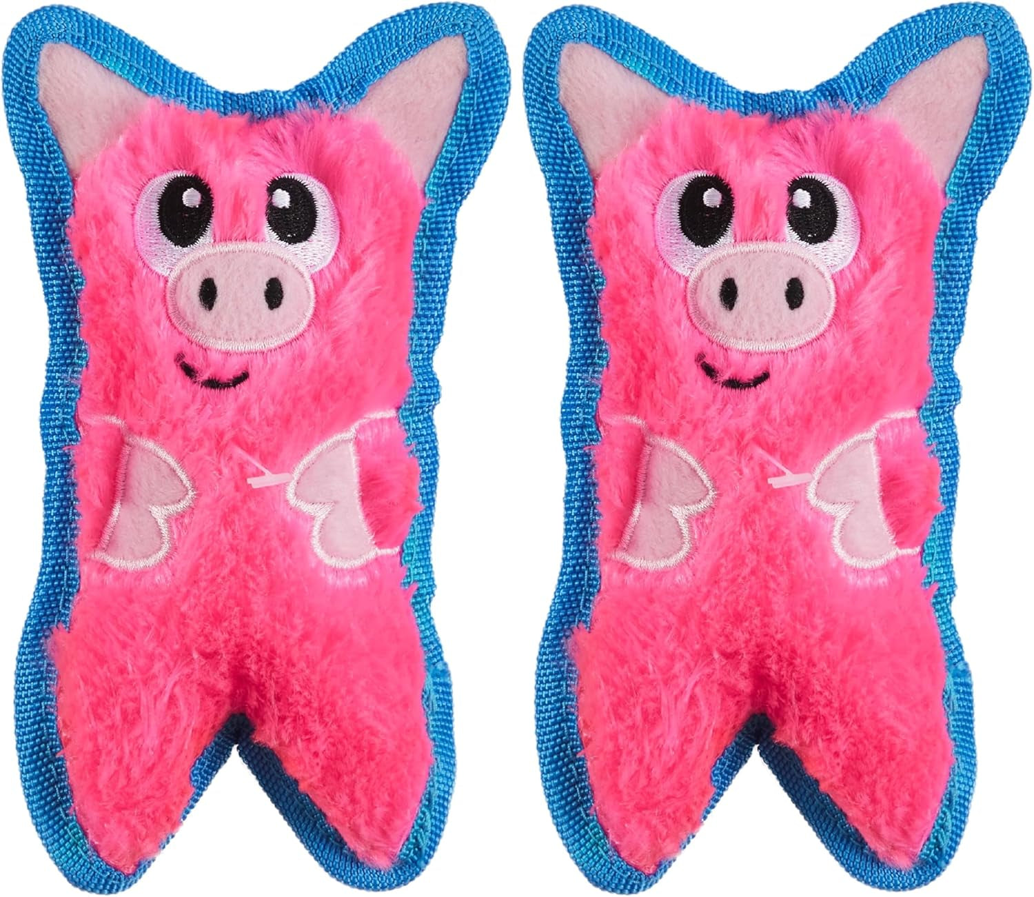 outward-hound-durablez-minis-squeaky-plush-dog-toy-no-stuffing-for-less-mess-interactive-tough-jumbo-squeaker-puppies-small-dogs-pig-6-8