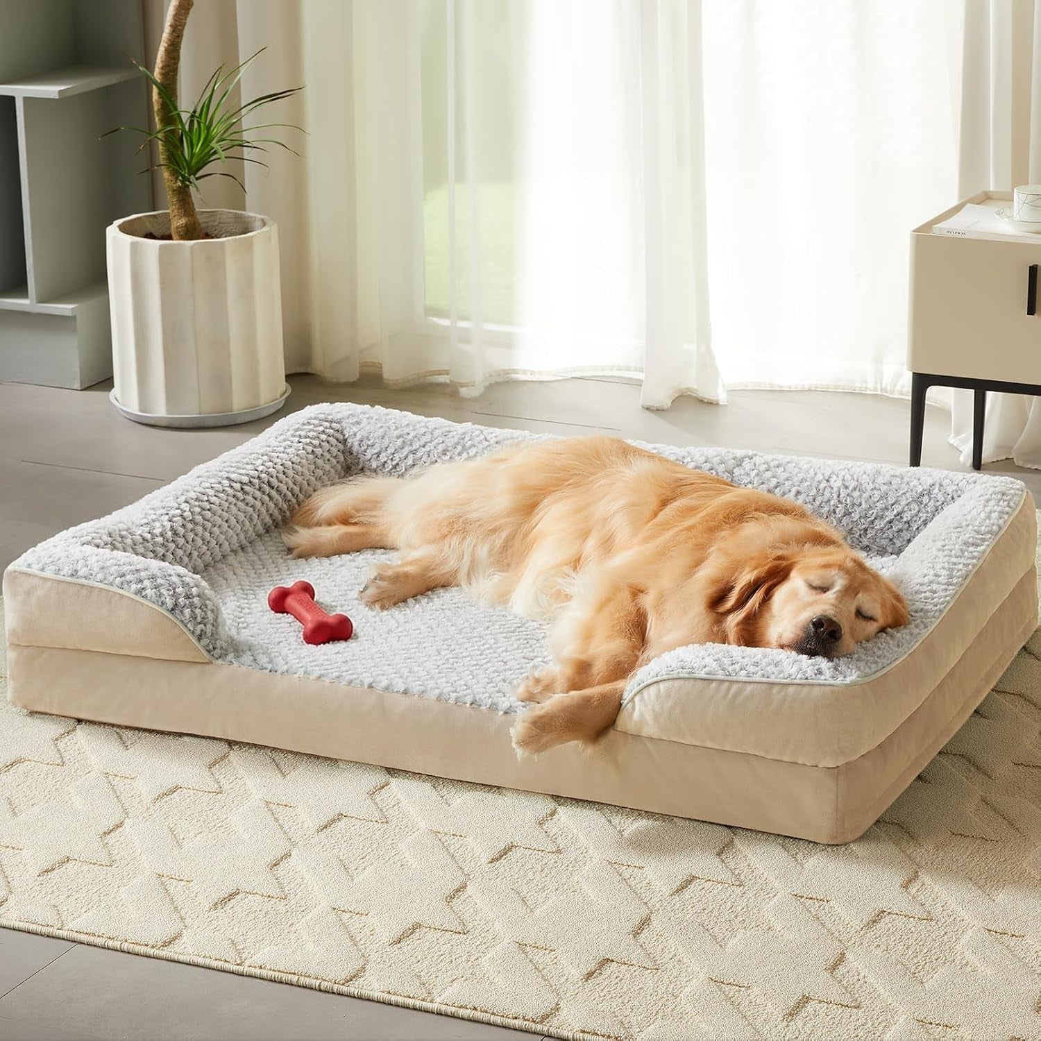 lextro-orthopedic-dog-beds-for-large-dogs-42x30-inch-extra-large-dog-bed-egg-crate-foam-bed-for-large-dogs-big-pet-bed-with-washable-removable-waterproof-pillow-cover-and-anti-slip-bottom-grey