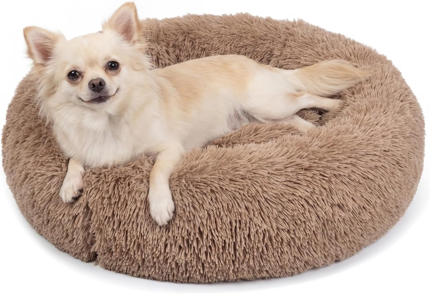 small-calming-dogs-bed-for-small-dogs-anti-anxiety-machine-washable-fluffy-luxury-anti-slip-waterproof-mute-base-warming-cozy-soft-pet-puppy-round-bed