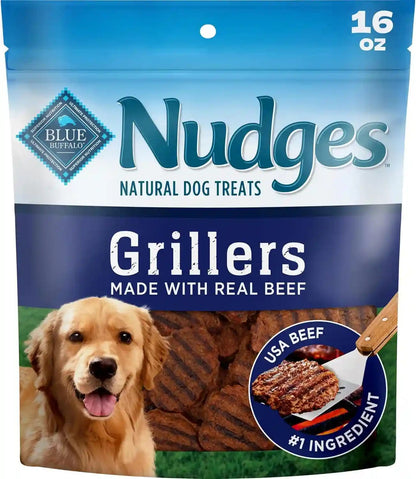 Blue Buffalo Nudges Chicken Grillers Natural Dog Treats, Tender & Meaty Dog Snacks, Easy-To-Tear for Training, Made in the USA with Real Chicken, No Artificial Preservatives, 16 Oz.14