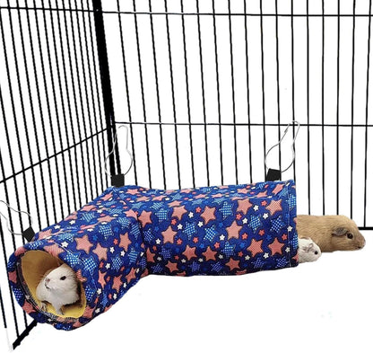 EAEDMY Guinea Pig Rat Ferret Hammock, Small Animal Corner Tunnel & Tubes & Bed for Hedgehog Piggy Chinchilla Hideout Toys and Cage Accessories1