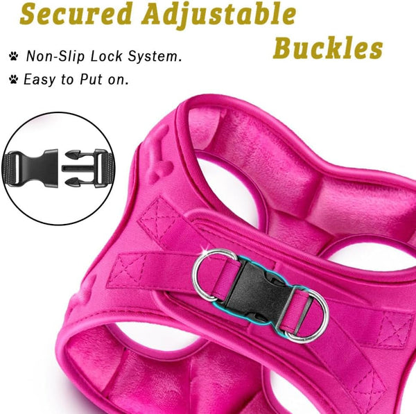 Comfort Fit Step-In Dog & Puppy Harness - Comfortable All Weather Dog Vest Harness: Adjustable, Soft Padded, Easy to Put-On for Small, Medium-Sized Dogs (Plush Both Side Velvet)7