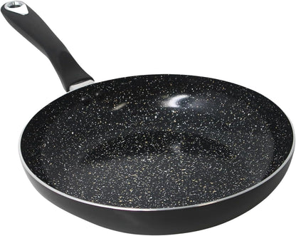 10 Inch Bistro Cera Aluminum Speckled Black Ceramic Fry Pan | Ideal for Frying and Sautéing1