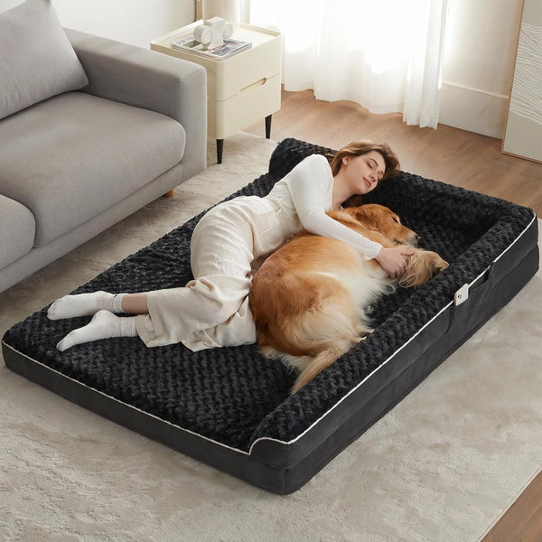 BFPETHOME Orthopedic Dog Beds for Large Dogs-Waterproof Sofa Dog Bed with Removable Washable Cover, Big Pet Bed with Waterproof Lining and Nonskid Bottom,Pet Bed for Large Dogs24