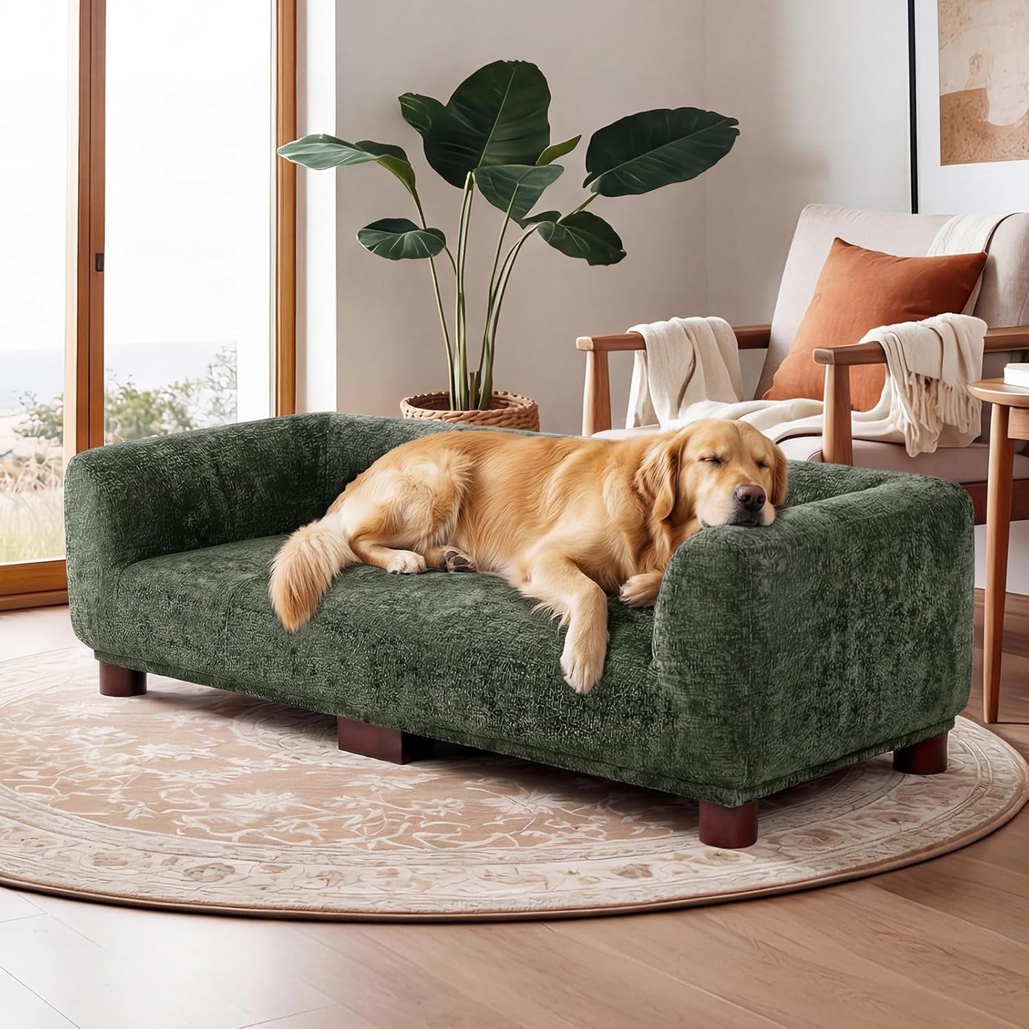 dog-couch-sofa-for-large-extra-large-dogs-elevated-pet-bed-with-legs-button-tufted-chenille-dog-couch-with-backrest-and-armrests-modern-indoor-dog-furnituregreen-xxl-55-x-28-x-15