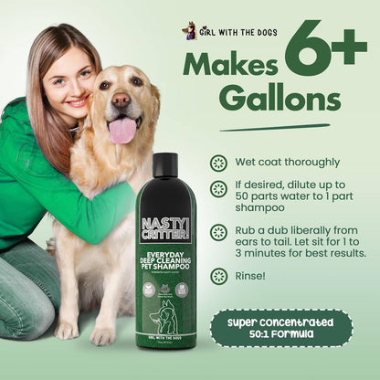Nasty Critter! by Girl with the Dogs - Made in USA - Deep Clean Everyday Dog Shampoo for 8 Weeks+ (16 Oz)6
