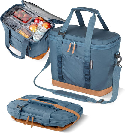 Pacifica Collapsible Cooler Bag, Medium Travel Cooler, Ocean | Keep Drinks Cold and Pack Light | a Reinforced Base, Storage Pocket, Bottle Opener, and Shoulder Strap Add Outdoor Utility1