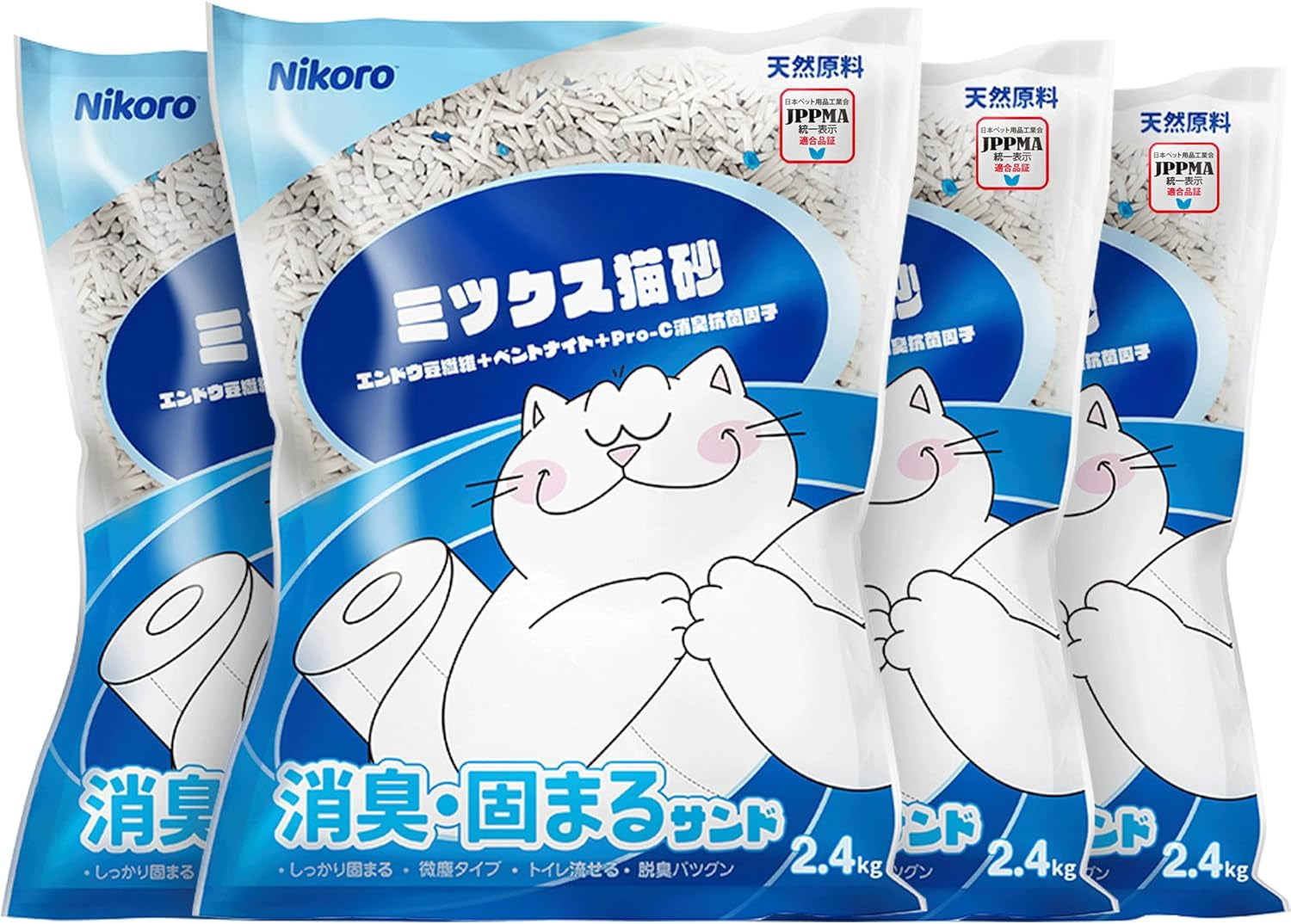 nikoro-tofu-cat-litter-strong-clumping-cat-litters-odor-control-and-unscented-ultra-absorbent-water-flushable-tofu-cat-litter-dust-free-scent-free-21-lbs5-29-lbs-4bags