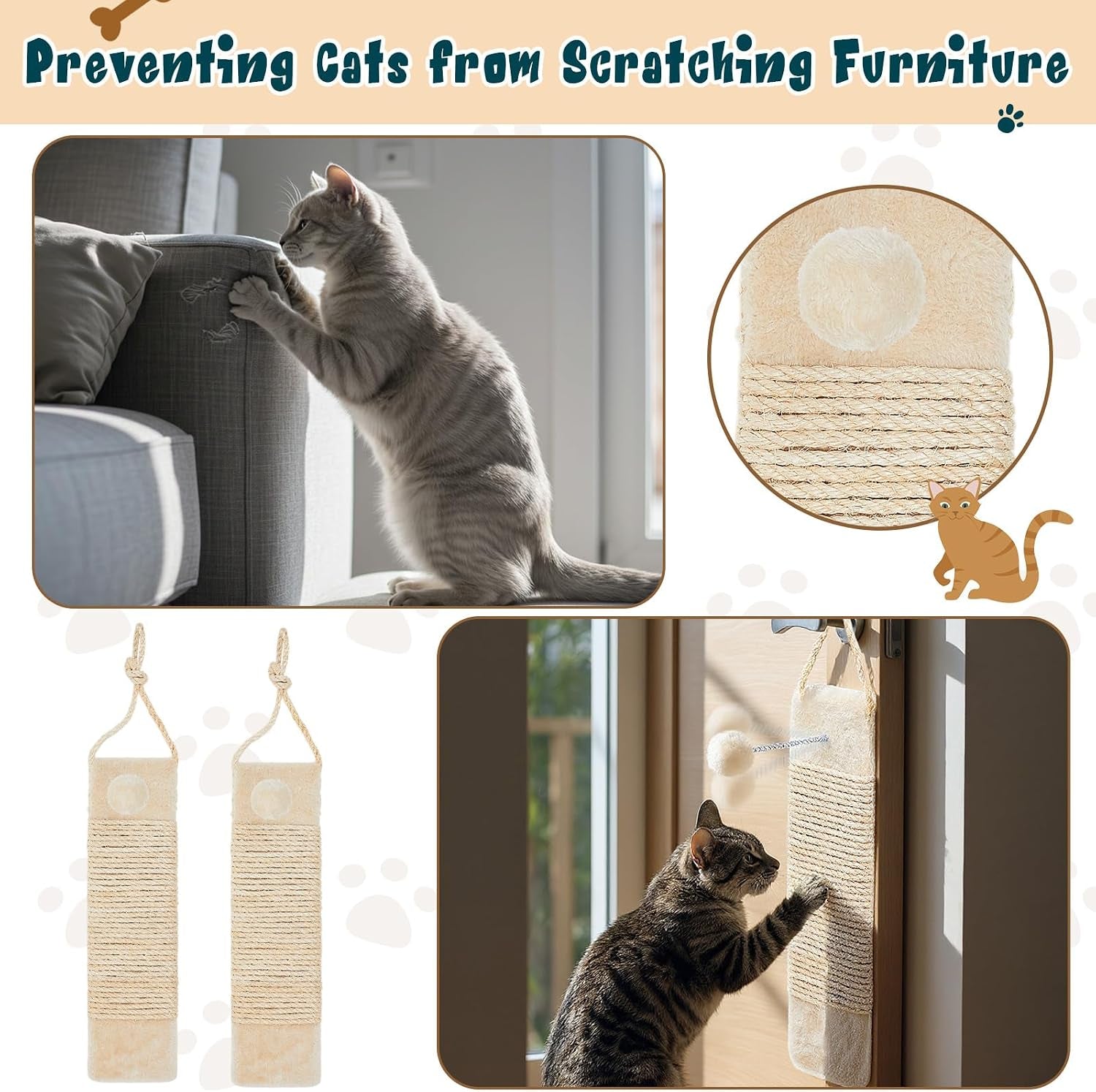 dansydaisy-2-pcs-cat-scratcher-door-hanging-19-3-x-5-5inch-cat-scratching-post-wall-mounted-natural-sisal-scratching-pad-surface-with-ball-toy-for-indoor-cats-kitty