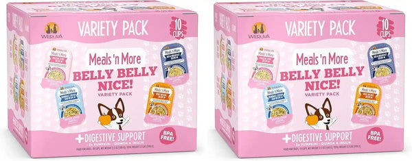 Weruva Meals 'N More Natural Wet Dog Food, Belly Belly Nice! Digestive Support Variety Pack, 3.5Oz Cup (Pack of 10)13