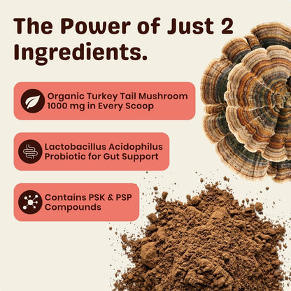 Turkey Tail Mushroom for Dogs – Turkey Tail Mushroom Powder with Probiotics for Immune and Digestive Support, Supports Lumps and Bumps, Bacon Flavored Daily Dog Supplement4