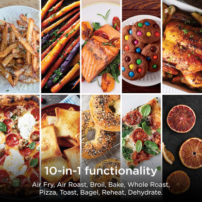 Ninja Foodi XL Pro Air Fry Oven, 10-In-1, Stainless Steel, DT201 | Fits 5 Lb Chicken, Air Fry, Roast, Bake, Broil, Toast, Dehydrate, Reheat, Pizza, 1800W5