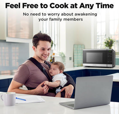 BLACK+DECKER Countertop Microwave Oven 0.9 Cu Ft, 6 Auto Menus, Child Lock, Memory Function, 10 Power Levels, Easy One-Touch Start, Digital Panel, 900W8