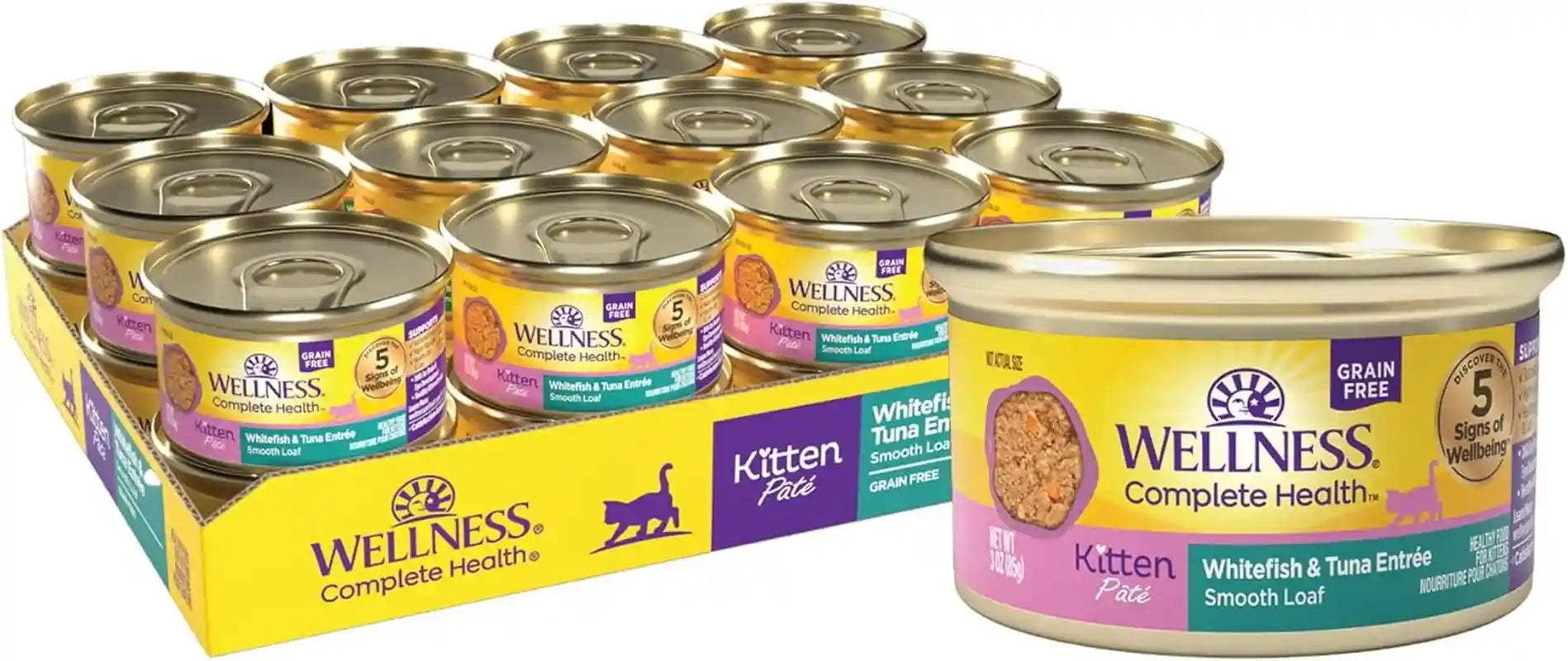 wellness-complete-health-pate-variety-pack-kitten-canned-wet-cat-food-natural-protein-rich-grain-free-whitefish-and-chicken-recipes-3-oz-pack-of-12-cans
