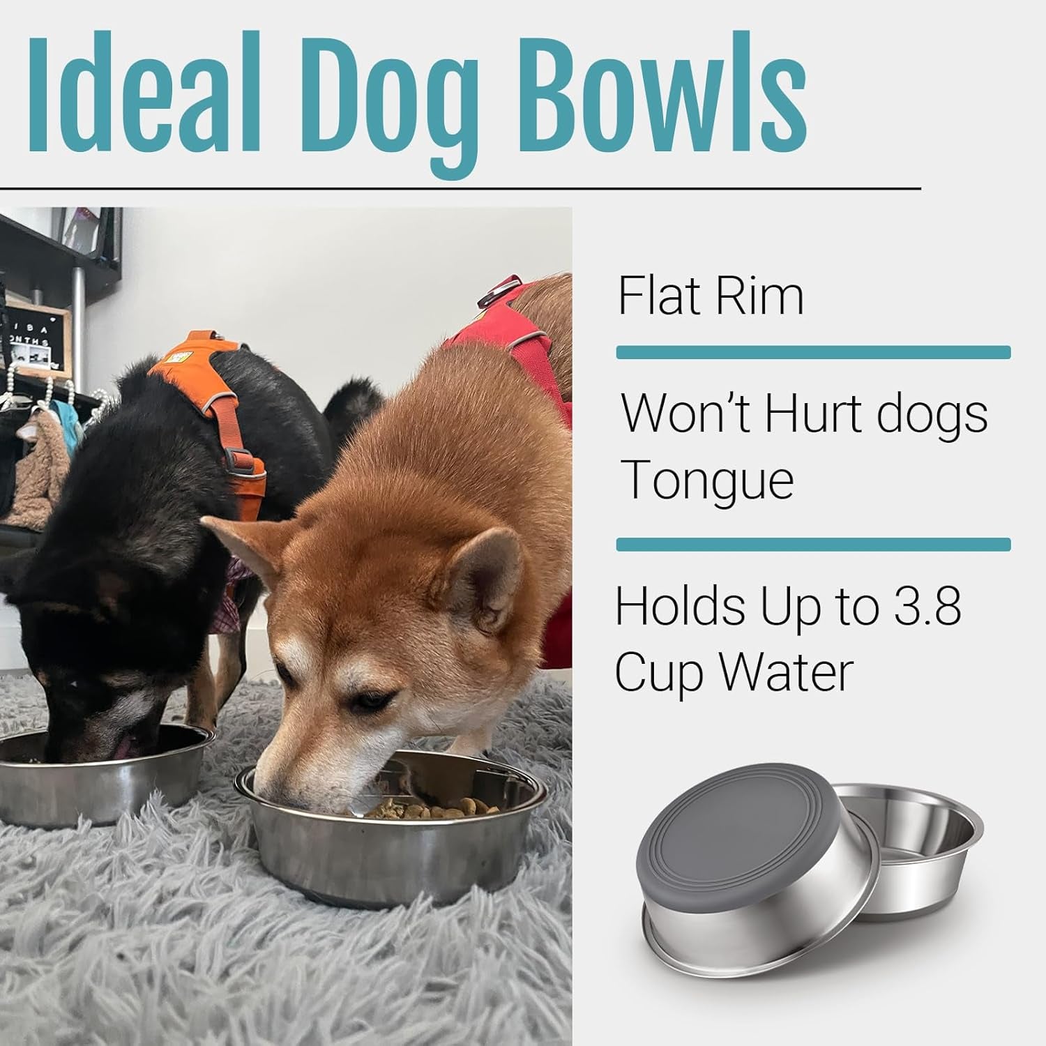 peggy11-nonslip-stainless-steel-dog-bowls-3-8-us-cup-2-count-no-slide-silicone-bottom-dishwasher-safe-easy-to-clean-stackable-design