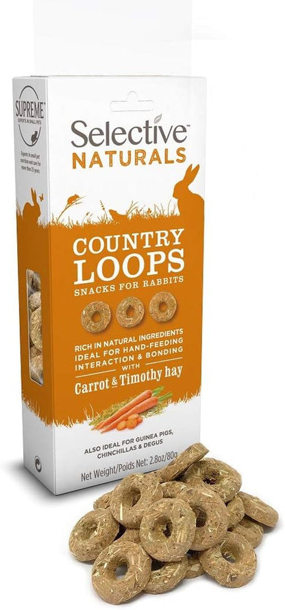Selective Naturals Country Loops with Carrot & Timothy Hay (Pack of 4)1