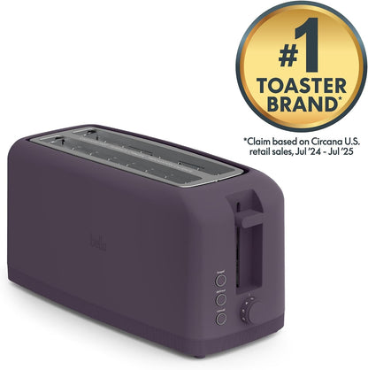 Fits-Anywhere™ Slim Toaster, 4 Slice Extra Long & Wide Slot, Plum3