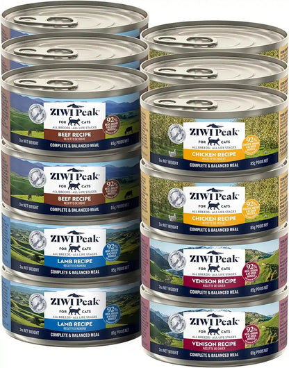 ZIWI Peak Wet Cat Food Variety Pack - Beef, Chicken, Lamb, Mackerel & Lamb, Mackerel, Venison, 6 Pack (3Oz Each)11