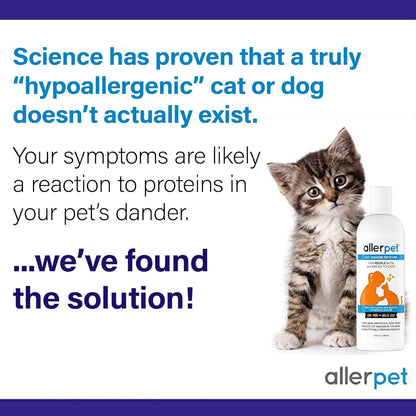 Allerpet Cat Dander Remover, Aloe-Free Pet Allergy Relief Made in USA 12 Oz3