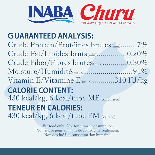 INABA Churu Cat Treats, Grain-Free, Lickable, Squeezable Creamy Purée Cat Treat/Topper with Vitamin E & Taurine, 0.5 Ounces Each Tube, 36 Tubes (4 per Pack), 9 Flavor Variety7