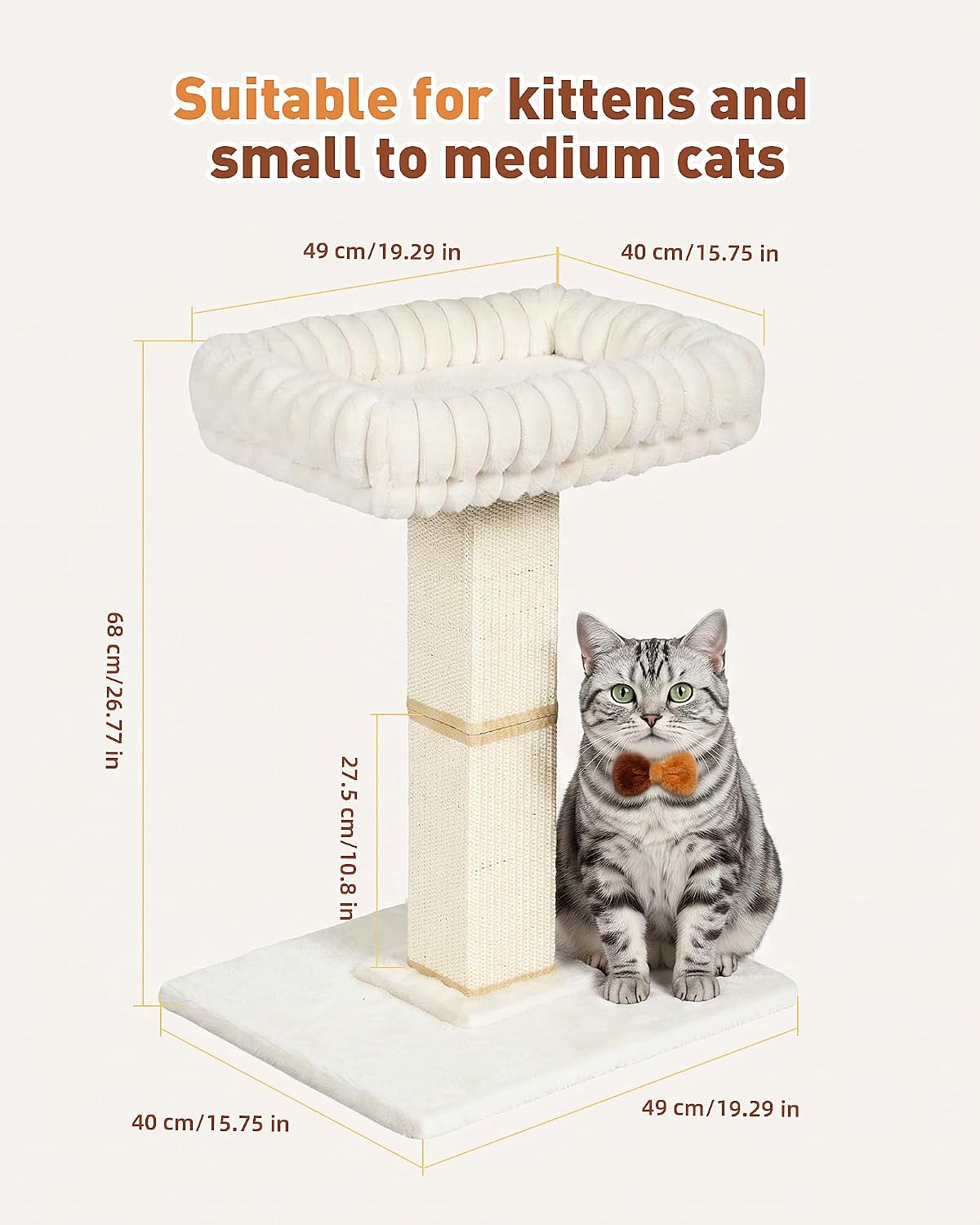 morden-cat-scratching-post-with-top-plush-bed-for-indoor-cats-removable-washable-perch-small-morden-cat-tree-cat-tower-with-scratch-post-natural-sisal-white