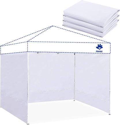 10X10 Canopy Sidewalls for Canopy Frame, White (3Pcs Sidewalls Only) | Waterproof & 99% UV Protection Fabric, 3 Packs Sidewalls with Zipper for Outdoor Party Events (Canopy Tent Not Included)1