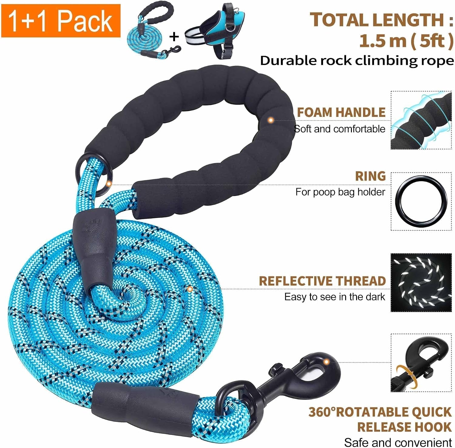 haapaw-essential-dog-harness-no-pull-pet-vest-with-3-leash-clips-no-choke-reflective-adjustable-and-padded-for-easy-walking-and-training-for-medium-dogsm-blue