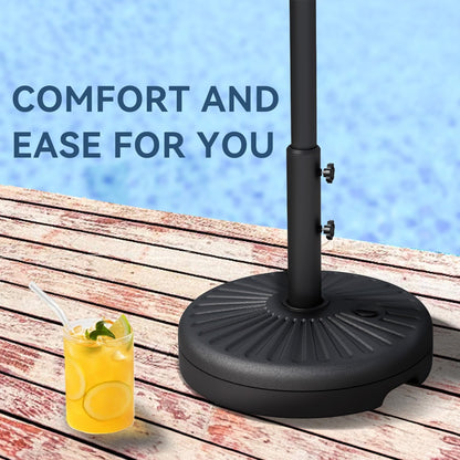82Lb Capacity Outdoor Umbrella Base Water Filled Stand, Patio Umbrella Base Stand, Patio Outdoor Heavy Duty Umbrella Holder Stand (Black)4