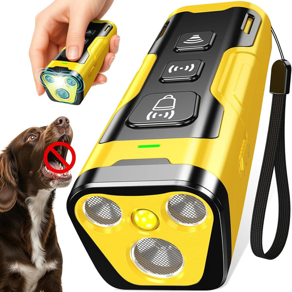 YUYQA Dog Bark Deterrent Device, 3X Ultrasonic anti Barking, 6 Training Modes 23 FT Range Barks No More Indoors Outdoors Behavior Correct Safe & Humane Rechargeable Compact Bark Control for Dogs9