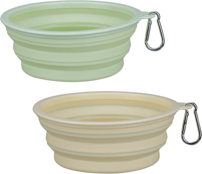 2-Pack Portable Pet Bowls, 12OZ Collapsible Dog & Cat Water Bowl with Hook | Bpa-Free Leak-Proof Foldable Food Dish for Small Medium Pets, Travel, Camping Daily Indoor&Outdoor Essentials10
