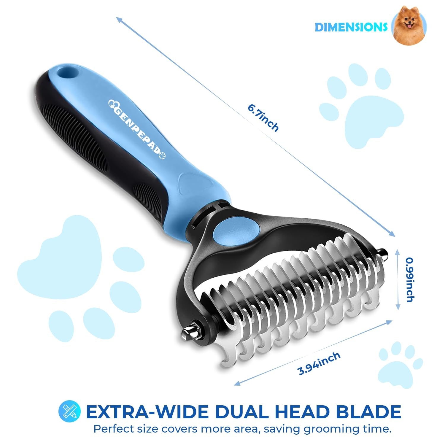 undercoat-rake-for-dogs-cats-dematting-comb-with-extra-wide-double-sided-stainless-steel-teeth-for-detangling-deshedding-brushing-thinning-removing-shed-fur-knots-mats-and-tangles-in-pets