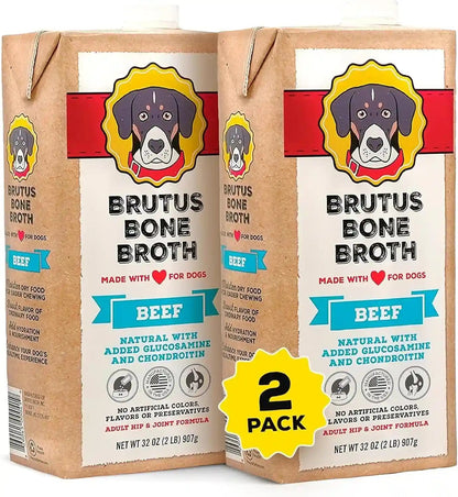 Brutus Chicken Broth Liquid for Dogs - All Natural Chicken Bone Broth for Dogs with Chondroitin Glucosamine Turmeric -Human Grade Dog Food Toppers for Picky Eaters & Dry Food -Tasty & Nutritious13