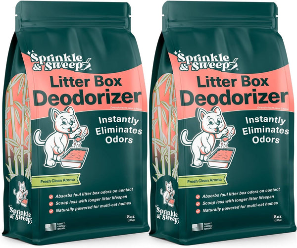 Sprinkle & Sweep: Litter Box Deodorizer - 8Oz Bag - Cat & Kitten Home Odor Neutralizer, Ultra-Absorbent Formula, Non-Toxic & Safe, Pet Smell Control11