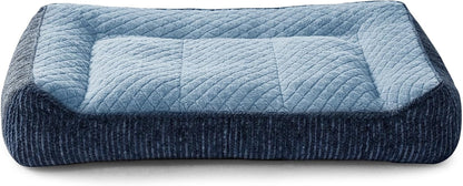 JOEJOY XL Orthopedic Dog Bed for Large Dogs, Extra Thick Foam Pet Bed Sofa | Bolster Sides, Large Sized Dog Couch Bed with Removable Washable Cover, Non-Slip Bottom, Grey (42"X30")26