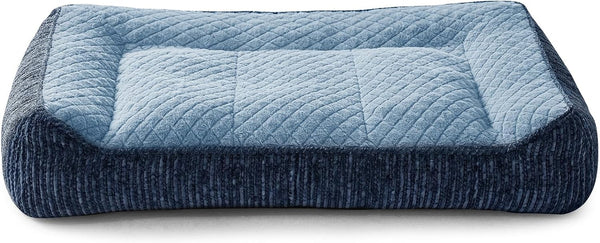 JOEJOY XL Orthopedic Dog Bed for Large Dogs, Extra Thick Foam Pet Bed Sofa | Bolster Sides, Large Sized Dog Couch Bed with Removable Washable Cover, Non-Slip Bottom, Grey (42"X30")26