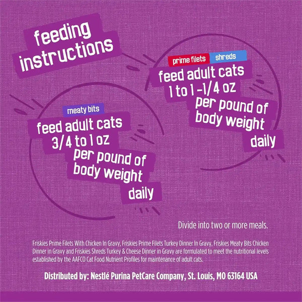 Purina Friskies Gravy Wet Cat Food Variety Pack, Poultry Shreds, Meaty Bits and Prime Filets - (Pack of 32) 5.5 Oz. Cans8